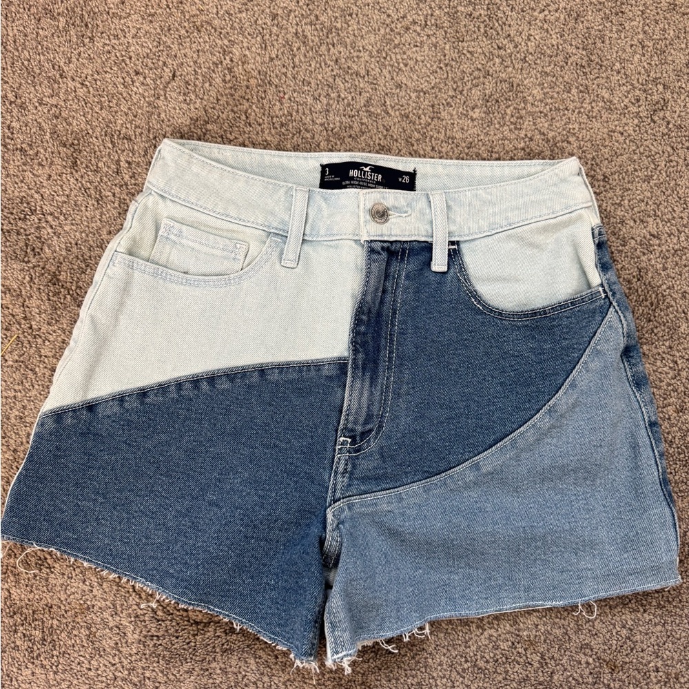 Hollister patchwork denim shorts size 26